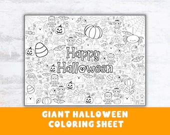 Riesige Halloween Malseite - 3 Größen - Sofortiger digitaler Download