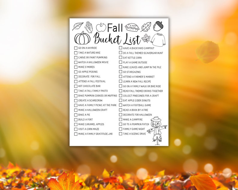 Herbst Bucket List