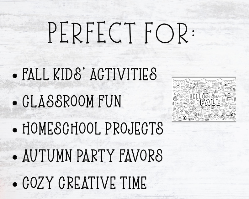 Hello Fall Activity Hello Fall Coloring Page: Autumn Activity Sheet (3 Sizes) (digital ...