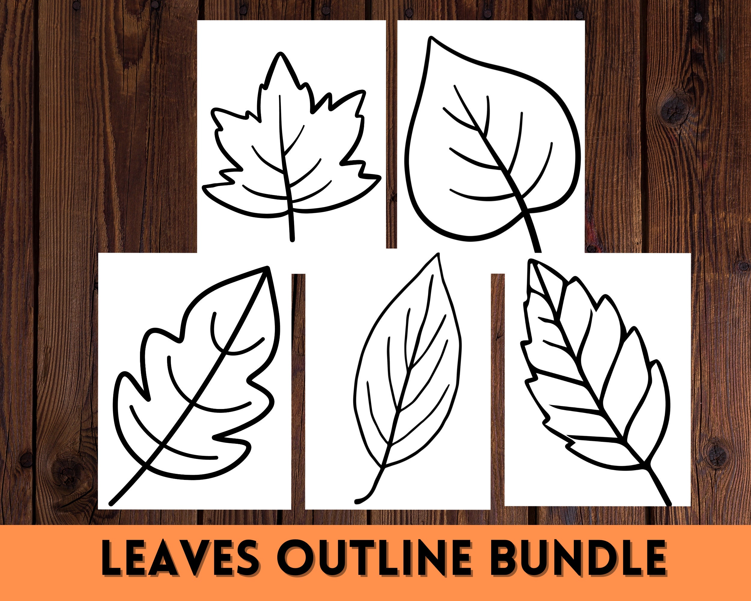 Leaves Outline Bundle PDF Printable Autumn Leaf Designs DIY Fall Crafts Leaves Outline Bundle PDF Printable Autumn Leaf Designs DIY Fall Crafts