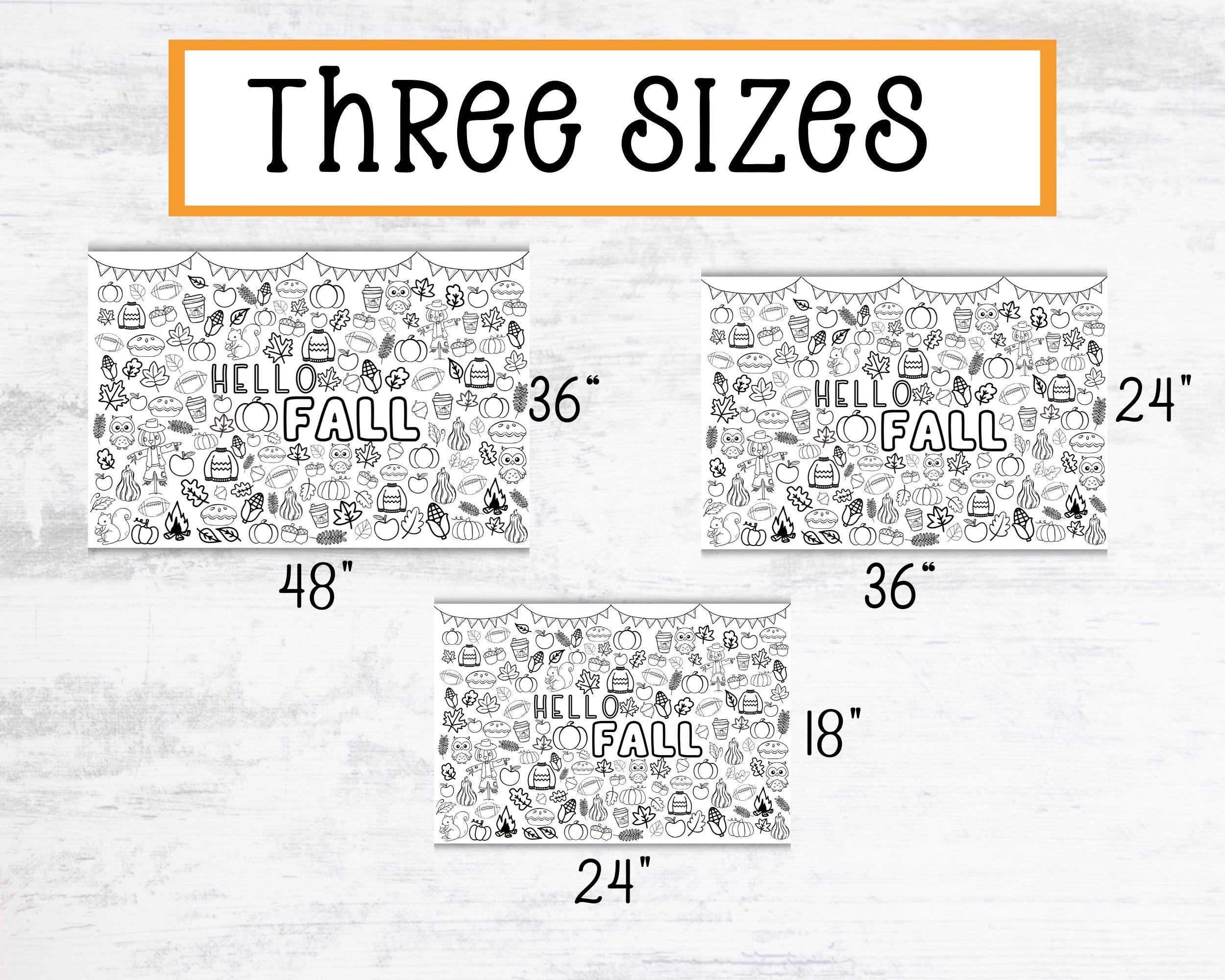 Hello Fall Activity Hello Fall Coloring Page: Autumn Activity Sheet (3 Sizes) (digital ...