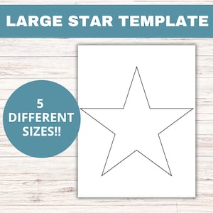 Large Printable Star Template Bundle | 5 Sizes | DIY Crafts, Decorations, and Activities