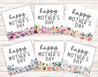 Mother's Day Floral Gift Tags - Printable Flower Bundle (Digital Download)