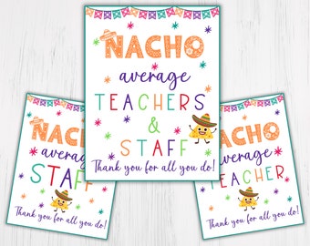 Fiesta Teacher Staff Appreciation Sign: Nacho Average Decor (Digital Download)
