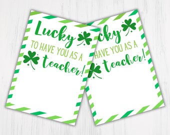 St. Patrick's Day Teacher Card & Gift Card Holder (Printable)