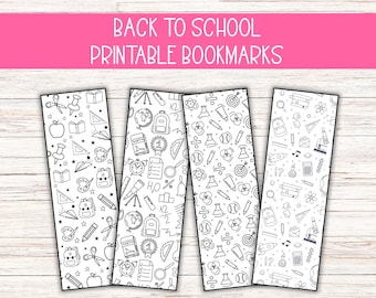 Marcadores para colorear de regreso a clases: Actividad para el aula, imprimible (Descarga PDF)