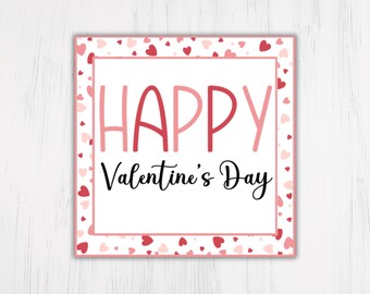 Valentine's Day Printable Gift Tags: Classroom Party Favors (PDF)