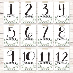 Cartes imprimables Baby Milestone