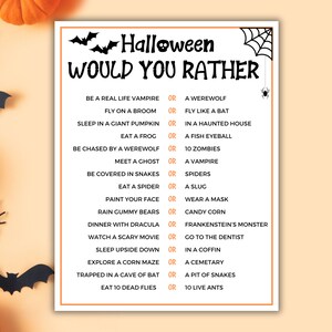 Spel Halloween zou je liever hebben: Spookachtig feest (pdf)