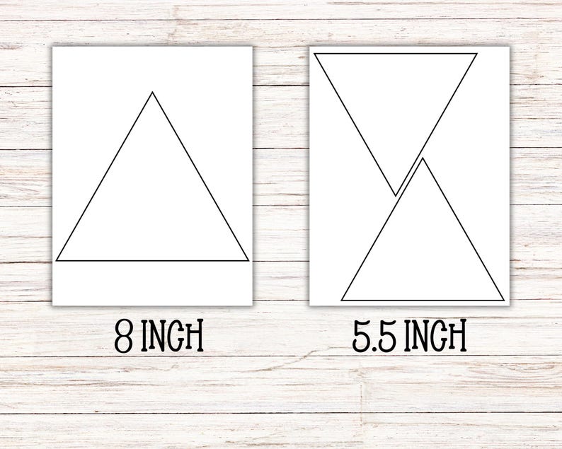 Triangle Template Bundle: 10 Printable Sizes, Geometry Craft Shapes ...