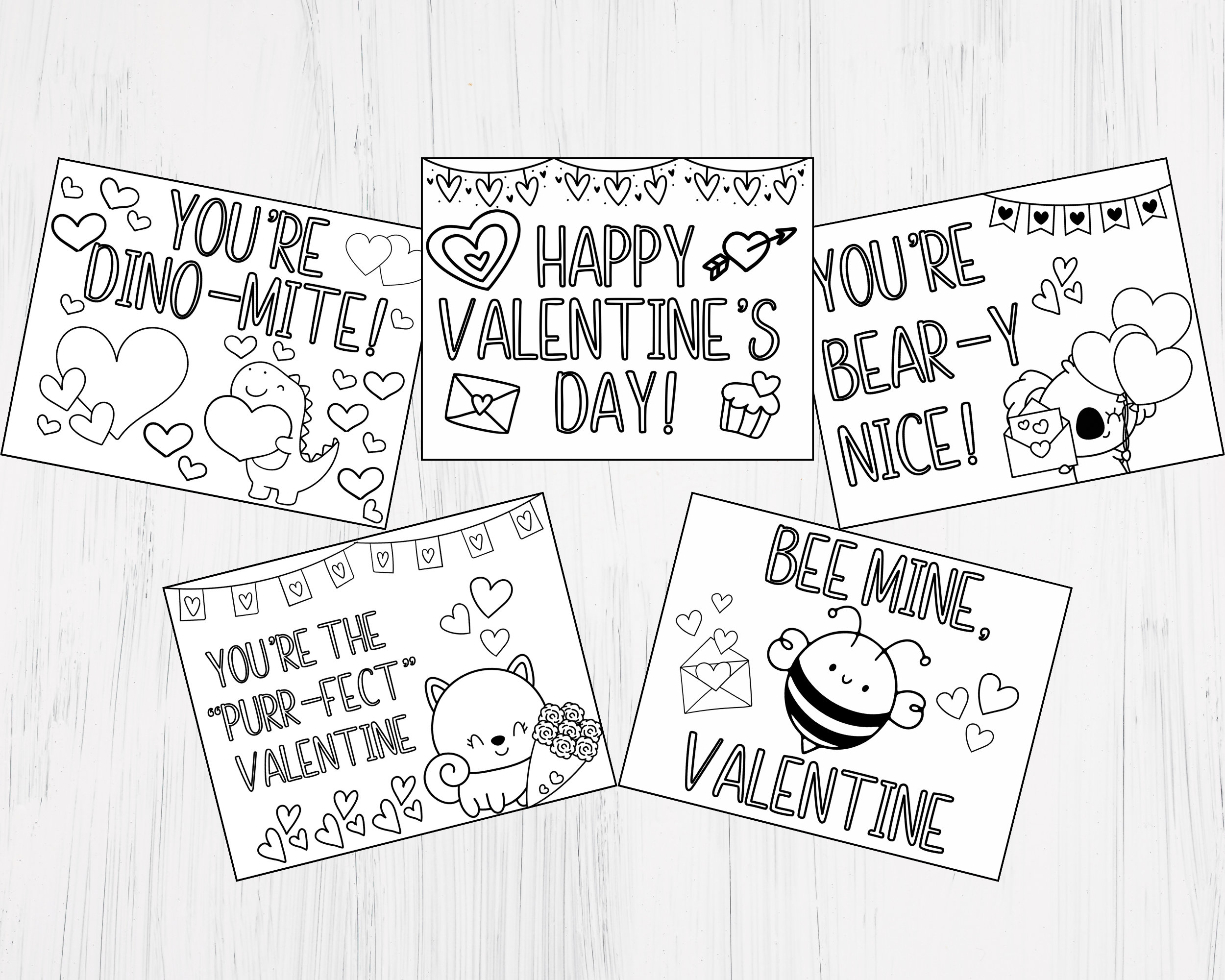 Printable Valentine's Day Coloring Pages - Fun for Kids, Adults 8x10 ...