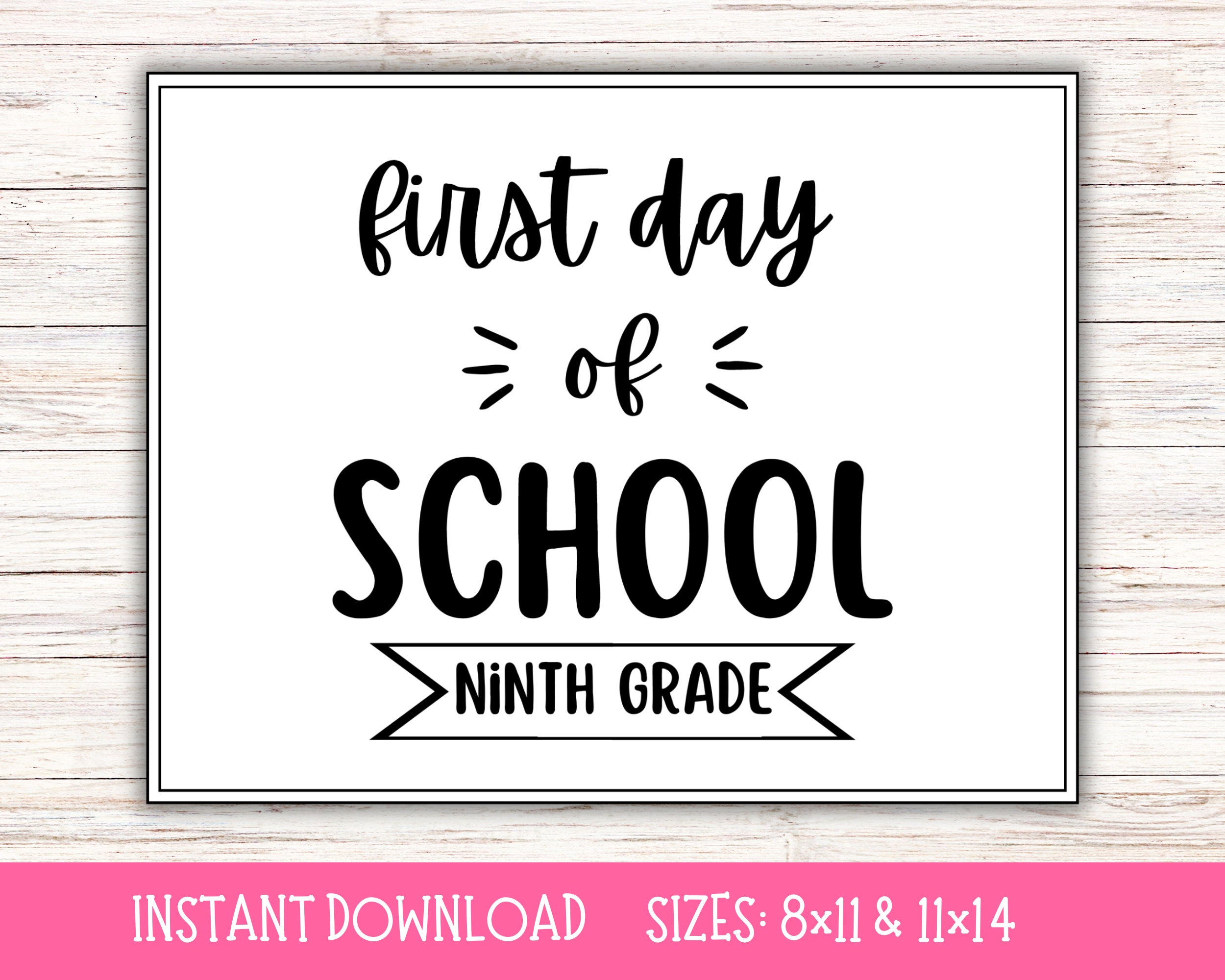 First Day of Ninth Grade Printable - Il Fullxfull.6219110787 Mi7w 