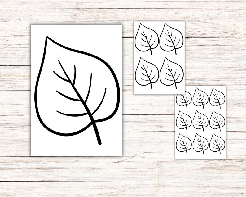 Leaves Outline Bundle PDF - Printable Autumn Leaf Designs - DIY Fall ...