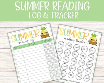 Sommer Lesetagebuch und Tracker: Kinder Lesechallenge (Instant Download)