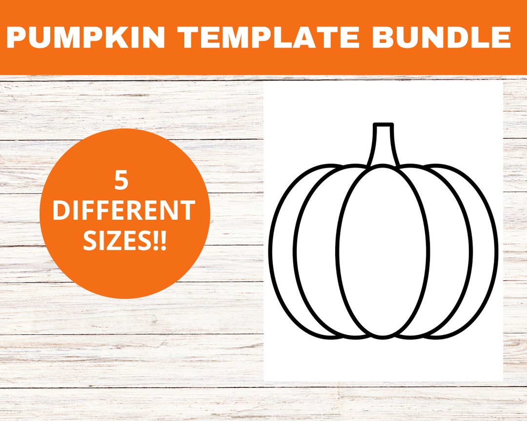 Pumpkin Template Bundle - 5 Sizes - DIY Pumpkin Craft - DIY Fall Craft ...