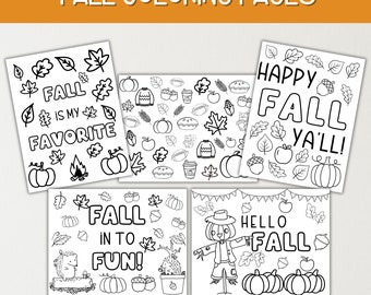Printable Fall Coloring Pages: Pumpkins, Harvest Scenes (PDF)
