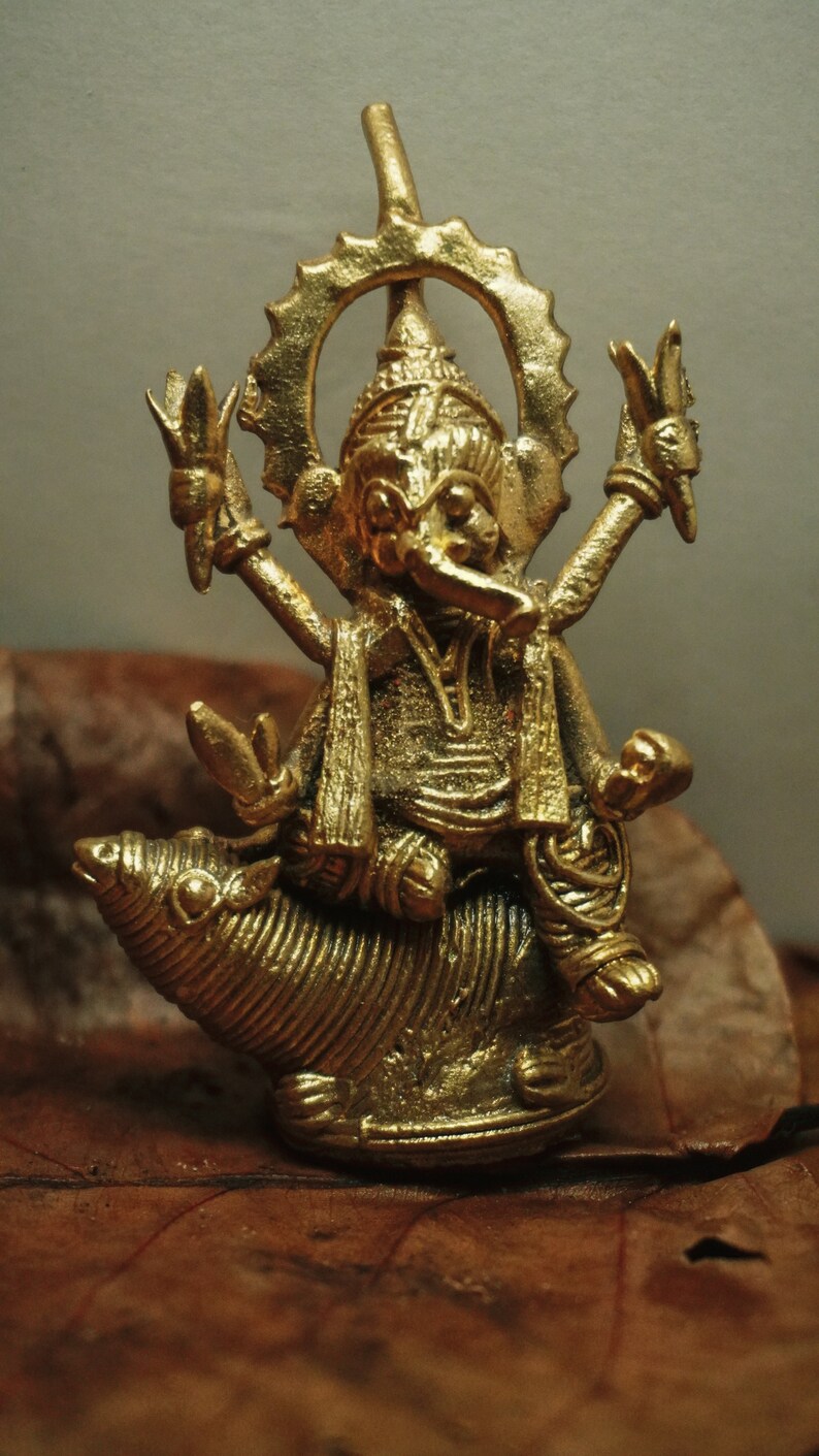 Moods of Ganesha Dokra Miniatures Collectibles image 4