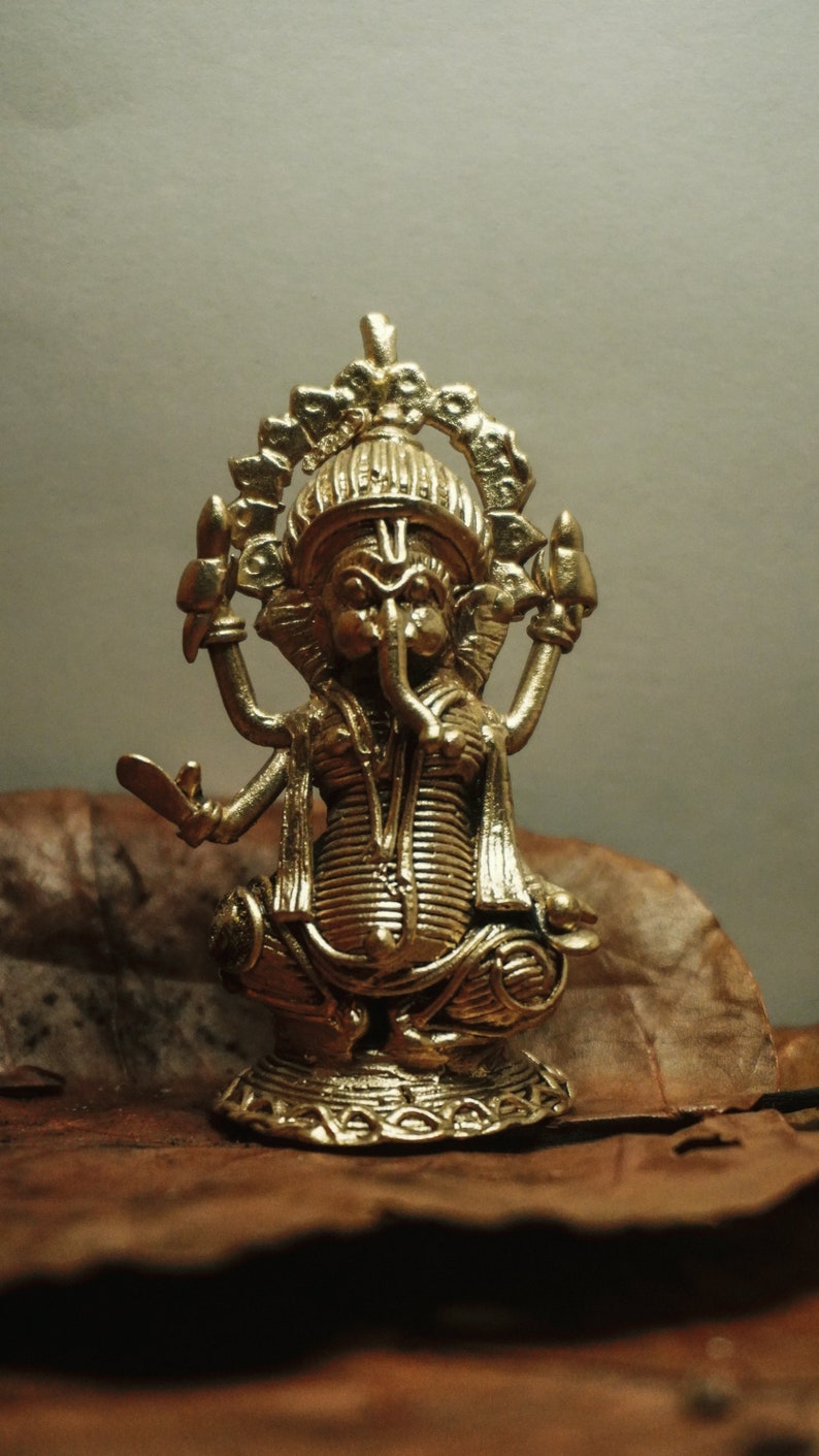 Moods of Ganesha Dokra Miniatures Collectibles image 2