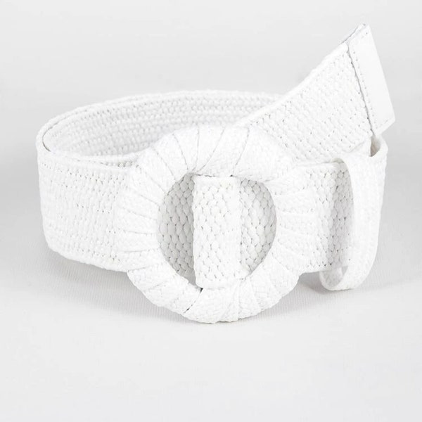 White Stretch Belt Etsy