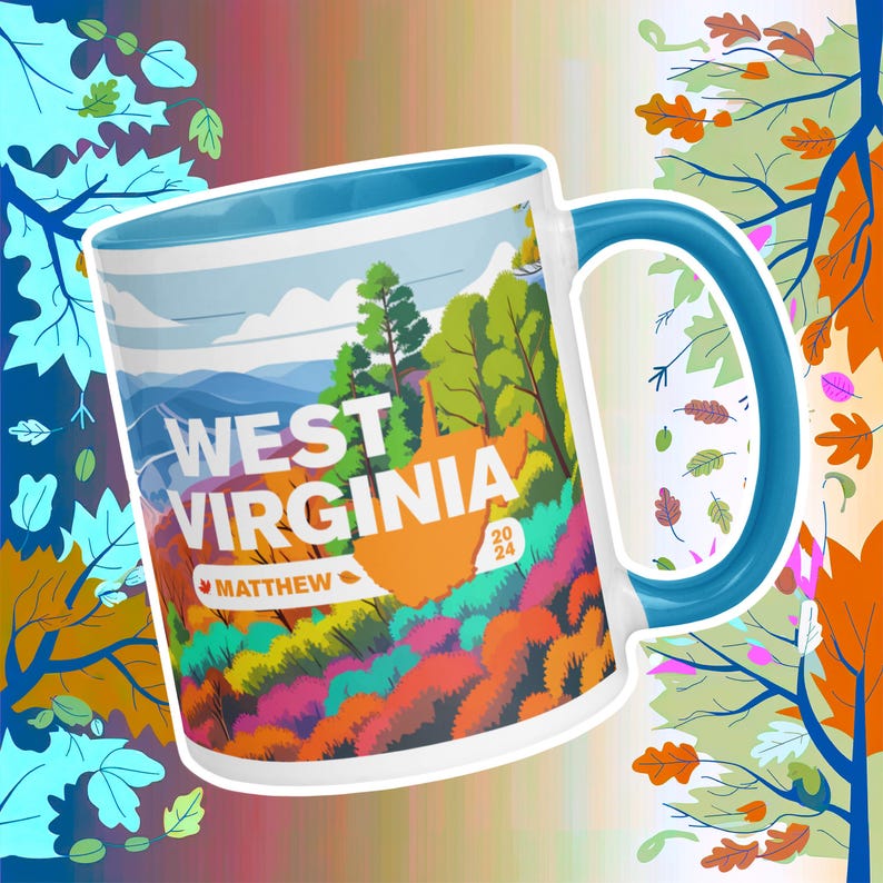 Personalized 2024 West Virginia Fall Foliage Mug 11 Oz Ceramic Etsy