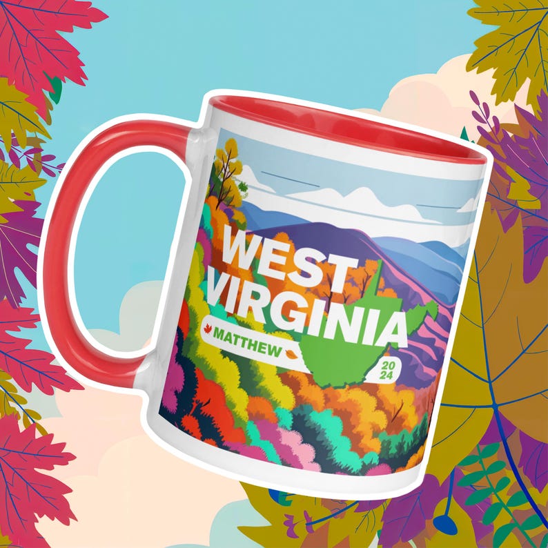 Personalized 2024 West Virginia Fall Foliage Mug 11 Oz Ceramic Etsy