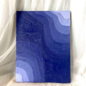Textured Purple Painting - “Lines & Layers” - Original on Panel | purple aesthetic room decor | original oil painting