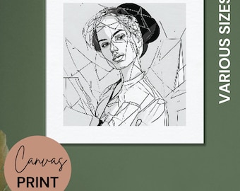 Woman Line Drawing Art Print, Minimalist Feminine One Line Wall Home Decor, Female Body Print Poster, Modern Body Line Art, Canvas Print