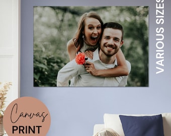 Custom Personalized Photo to Canvas Print - Personalized Wall Art with Your Photo - Digital Printing on Canvas