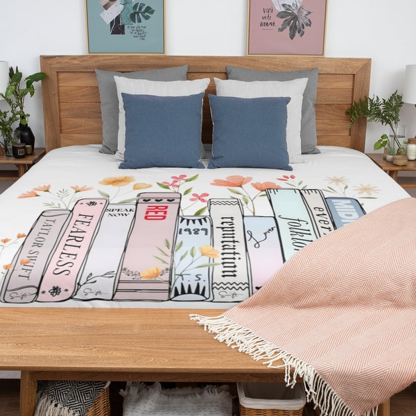 Taylor Swift "The Titles" Designer Duvet Cover (Limited Quantity), Twin, Twin XL, Queen/Full, King, Soft Comfy Bedding, Perfect Swiftie Gift