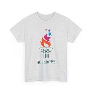 T-shirt met Atlanta Summer Games-logo, 1996, katoenen T-shirt askleur