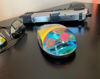 Cyberpunk 2077 Edgerunners Kiroshi Liquid Wireless Bluetooth & USB Mouse, Rechargeable Battery, Colorful LED Lights
