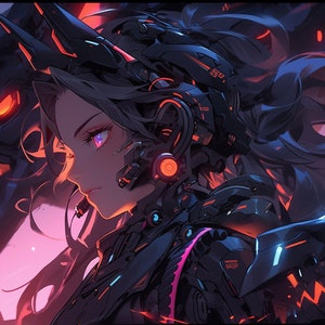 Anime Mecha Cyberpunk Arte Fondo de escritorio digital original 1920x1080 16:9
