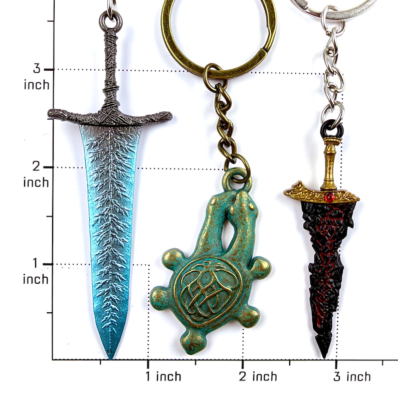 Elden Ring Talisman Keychains, Godfrey Icon, Ranni, Amber, Greatsword 2 Swords + Turtle