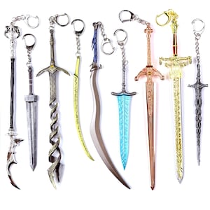 Elden Ring Weapon Keychains: Dark Moon Greatsword, Hand of Malenia, Greatsword, Sword of Night Flame, Reduvia, Sacred Relic Sword