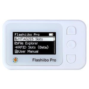 Flashiibo Pro, NFC Tag Emulator, 100 Save Lots Expandable to 3000, Unlimited Rewrite, UID Regen, OLED Screen, Compatible with Switch 1 & 2