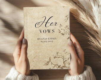 Libros de votos matrimoniales personalizados: diarios vintage de recuerdo para él y para ella