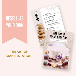 Dominar el arte de la manifestación: Desbloquee su potencial - Libro electrónico de 36 páginas - Edite en Canva para revender / Libro de trabajo de manifestación / Manifiesto