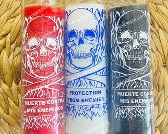 Protection From Enemies candle, Cleansing Candle, Witchcraft, Evil magic, Dark magic, Vela de limp, Contra Enemies