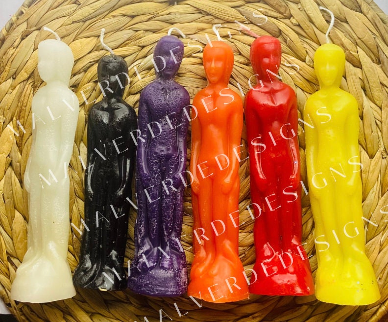 Male Figure Spell Candles,Spell Candles, Witchcraft/Cleansing,Velas de Hechizos de Figuras de hombre, velas de hechizos, brujería/limpieza