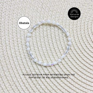 Pulsera Orisha Santería Eleke, Obatala, Ogun, Orula, Yemaya, Elegua, Oshun, Pulsera de Protección,Orisha Santería Eleke Pulsera De Protección imagen 3