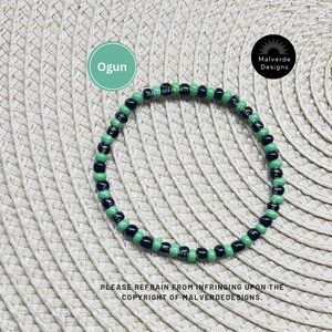 Pulsera Orisha Santería Eleke, Obatala, Ogun, Orula, Yemaya, Elegua, Oshun, Pulsera de Protección,Orisha Santería Eleke Pulsera De Protección imagen 2