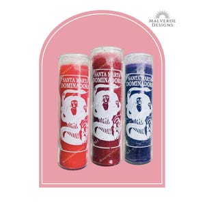 Vela de cristal Santa Marta Dominadora, Vela santa marta, Vela de cristal Santa Marta Dominadora, Vela santa marta