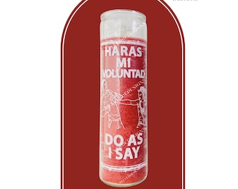 Do as I say love candle, Love spell, Think of me, Come to me, Haras mi voluntad vela de amor, Hechizo de amor, Ven a Mi