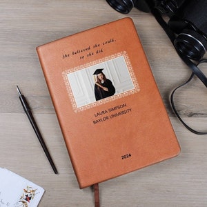 Personalized Graduation Gift, Leather Journal Gift For New Graduate, Graduation Memory Gift, Gift For Him Her, High School, College Graduate