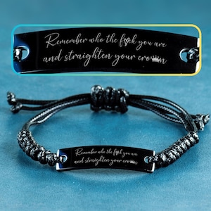 Self Reminder Bracelet, Remember Who You Are, Self Love, Inspirational Bracelet, Christmas Gift, Mental Health, Birthday Gift, Hug Bracelet