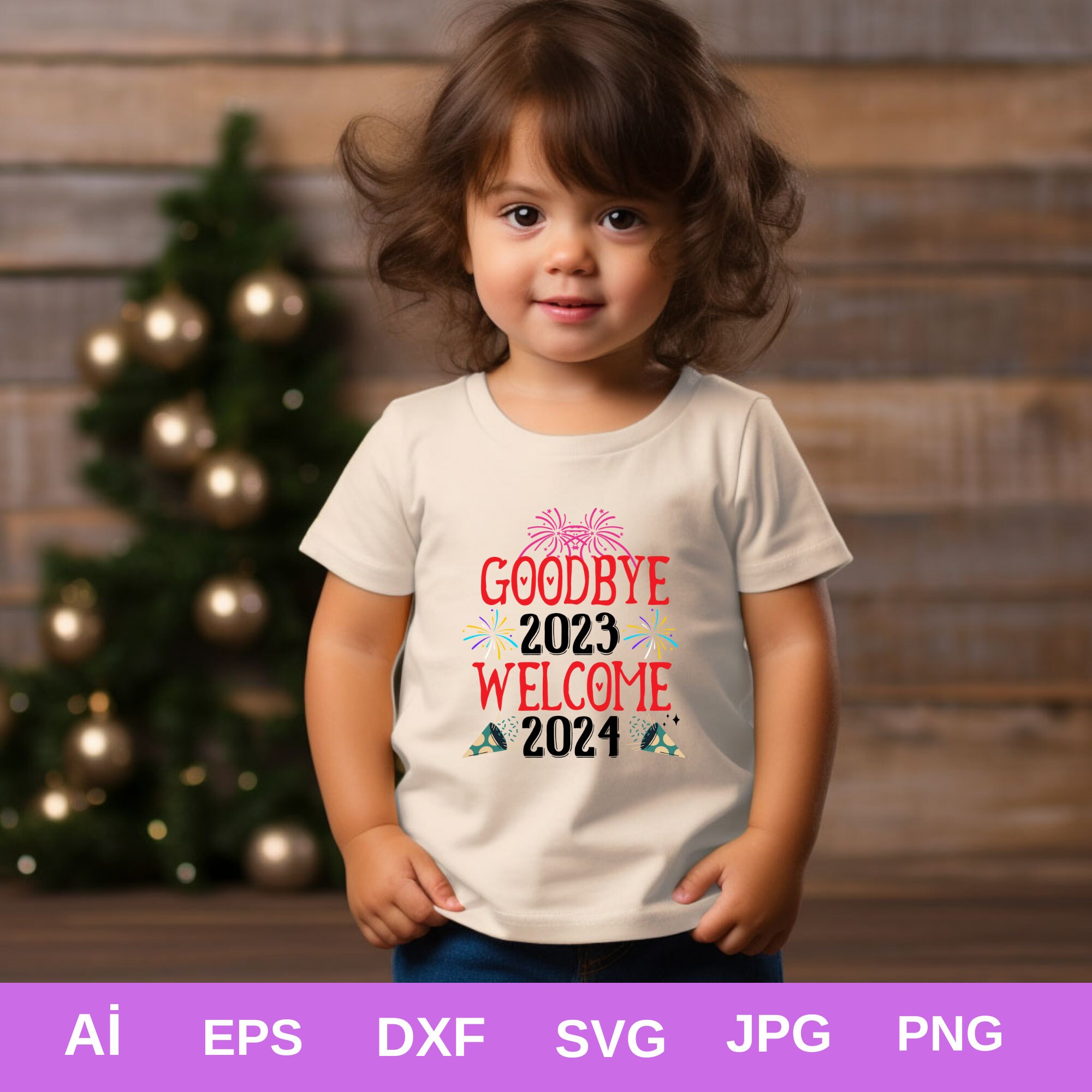 Goodbye 2023 2024 Svg, Hello 2024 Svg, New Years Eve Svg, Happy