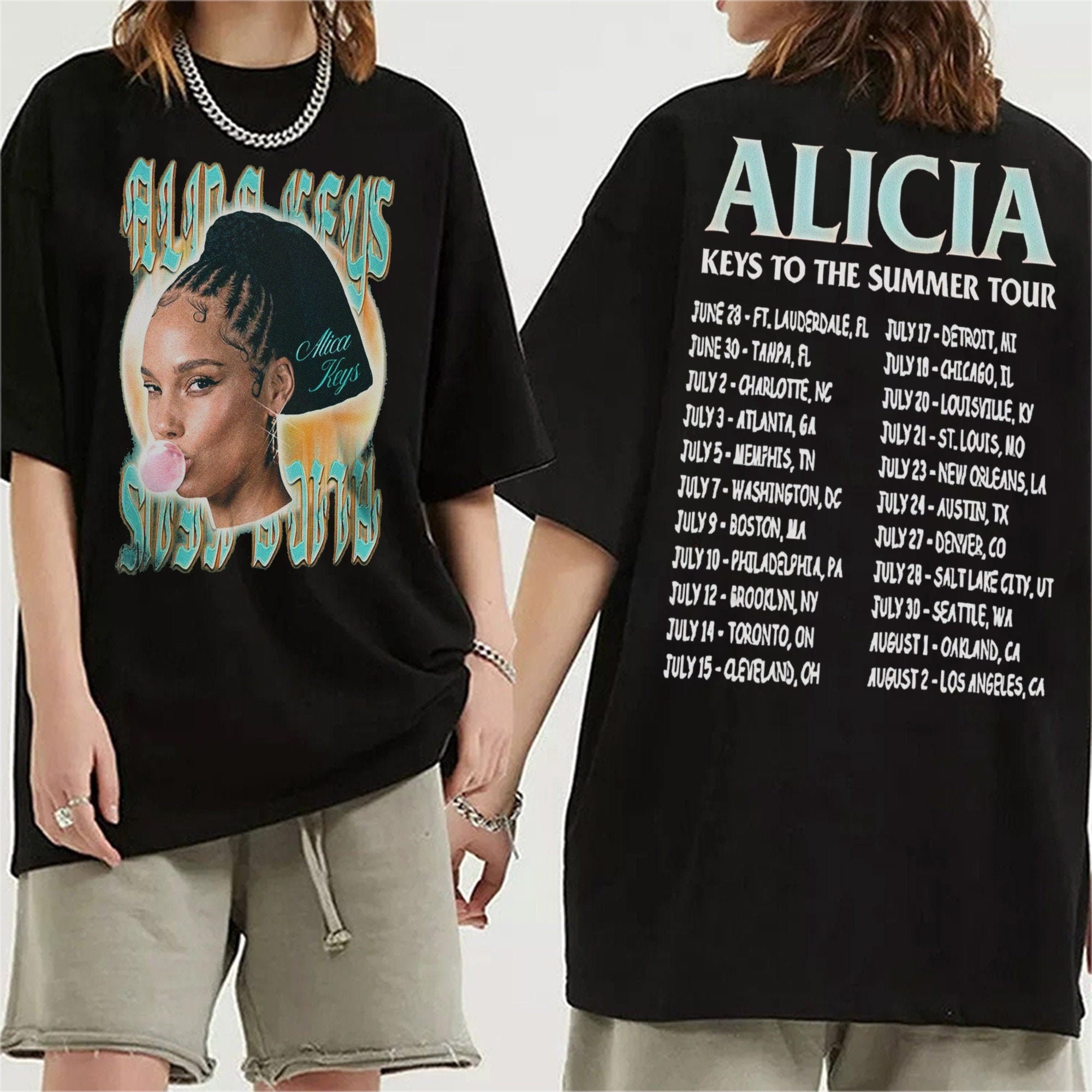 Alicia Keys To The Summer Tour 2023 Shirt, Alicia Keys Fan Shirt