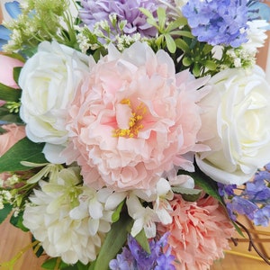 Boho&hippie Wedding/Spring Rose Bouquet/Fall Rustic Wedding Bouquet/Bridal and Bridesmaids Bouquet/Wedding decor/Silk Flower Wedding Bouquet image 5