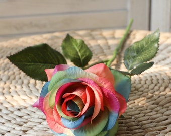 Real Touch Rose/Rose Flower/Spring Wedding Bouquet/Silk flowers/Wedding decor/high-qualityArtificial flowers/Outsid Garden Decoration