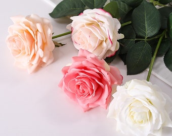 Real Touch Rose/Rose Flowers/Spring Wedding Bouquet/Silk flowers/Wedding decor/high-qualityArtificial flowers/Artificial Flower Arrangements